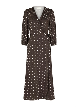 Malinga dot kjole Mørkebrun Neo Noir 